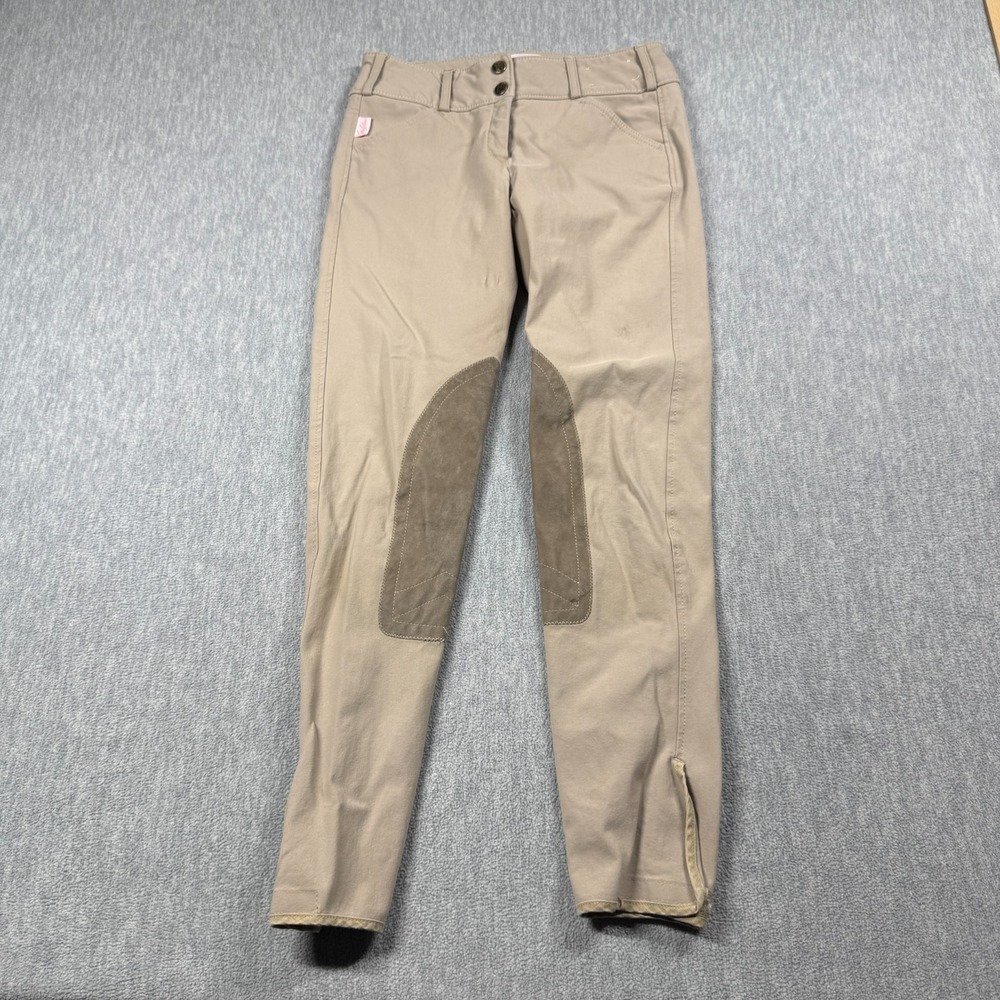 Tailored Sportsman 1967 Women 24 Tan Equestrian Knee Patch Riding Breeches Pants